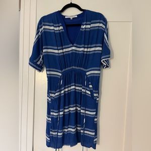 Blue striped dress